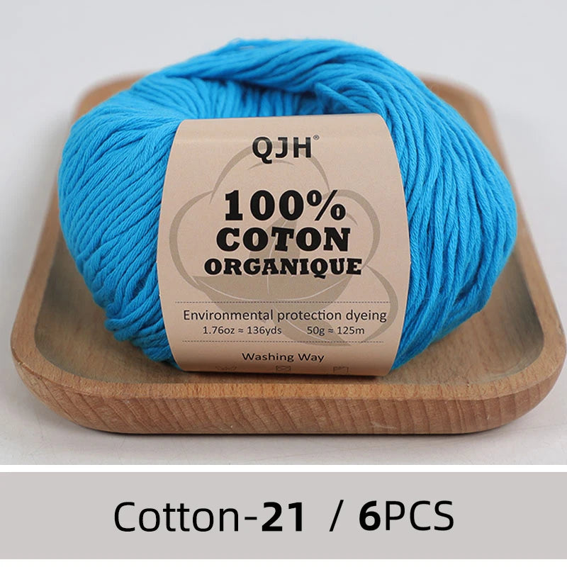 6 PC / 100% Cotton Summer Soft Yarn