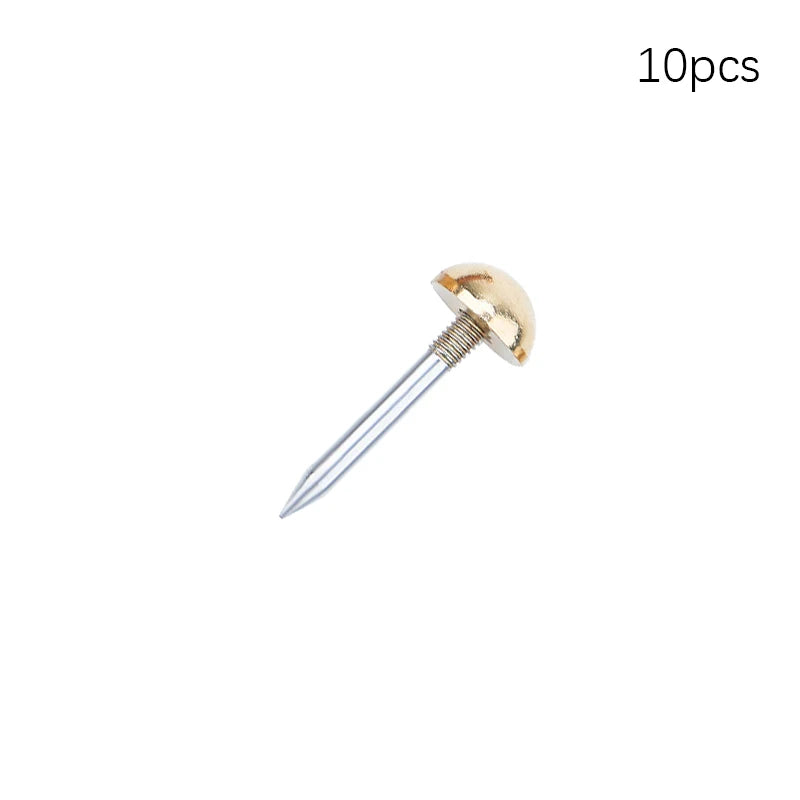 10pc Upholstery Nails Solid Brass Retro Studs