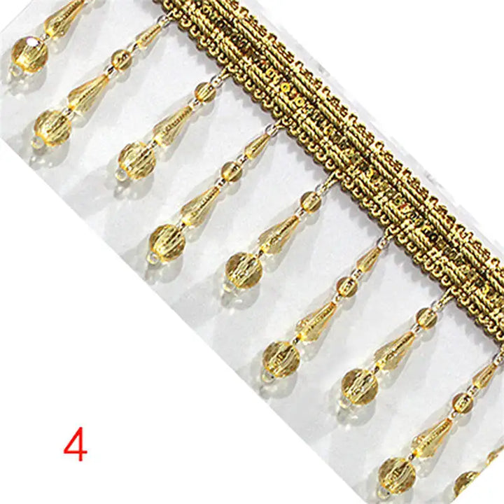 2 YD /  Montrelis Crystal Beads Lace Trim