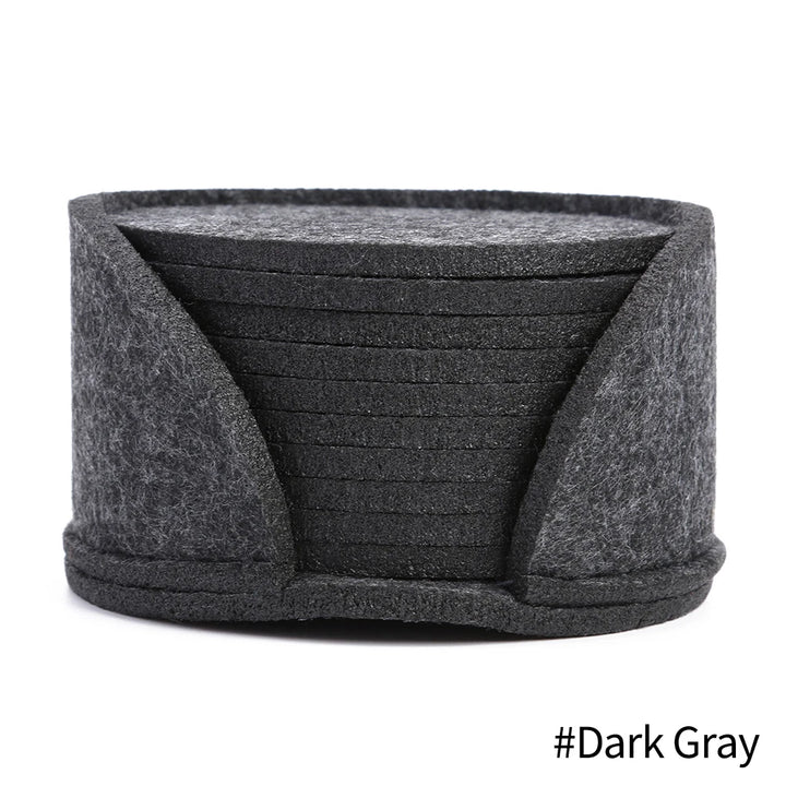 11pcs Round Felt Coaster Dining Table Protector Heat Resistant Pad