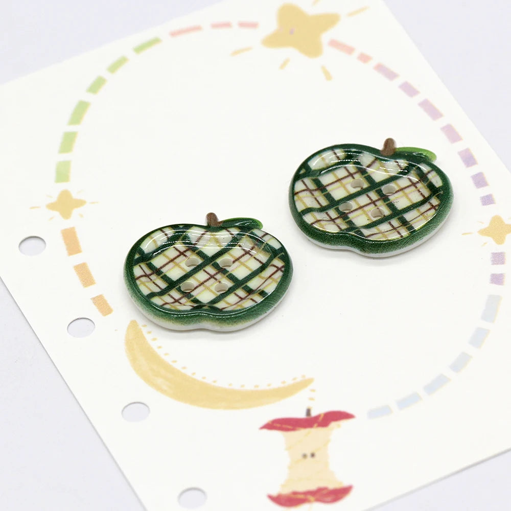 Totson 25mm Cute Fruit Shape Plastic Button - 10 PC