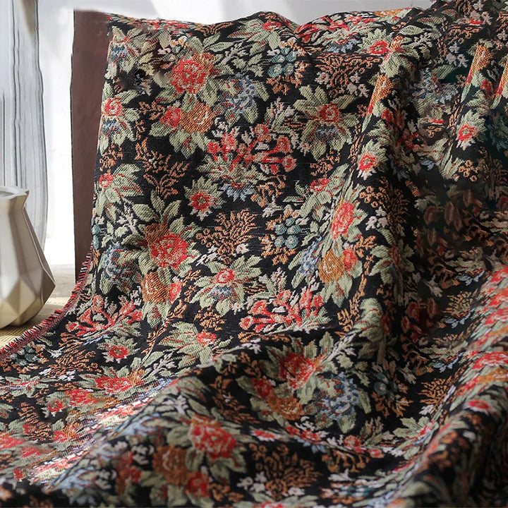 Sabino Retro Embossed Flowers Jacquard Fabric