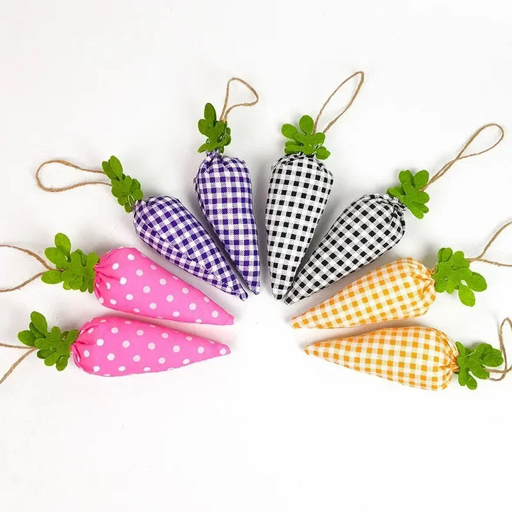 Easter Bunny Fabric Carrot Hanging Ornaments