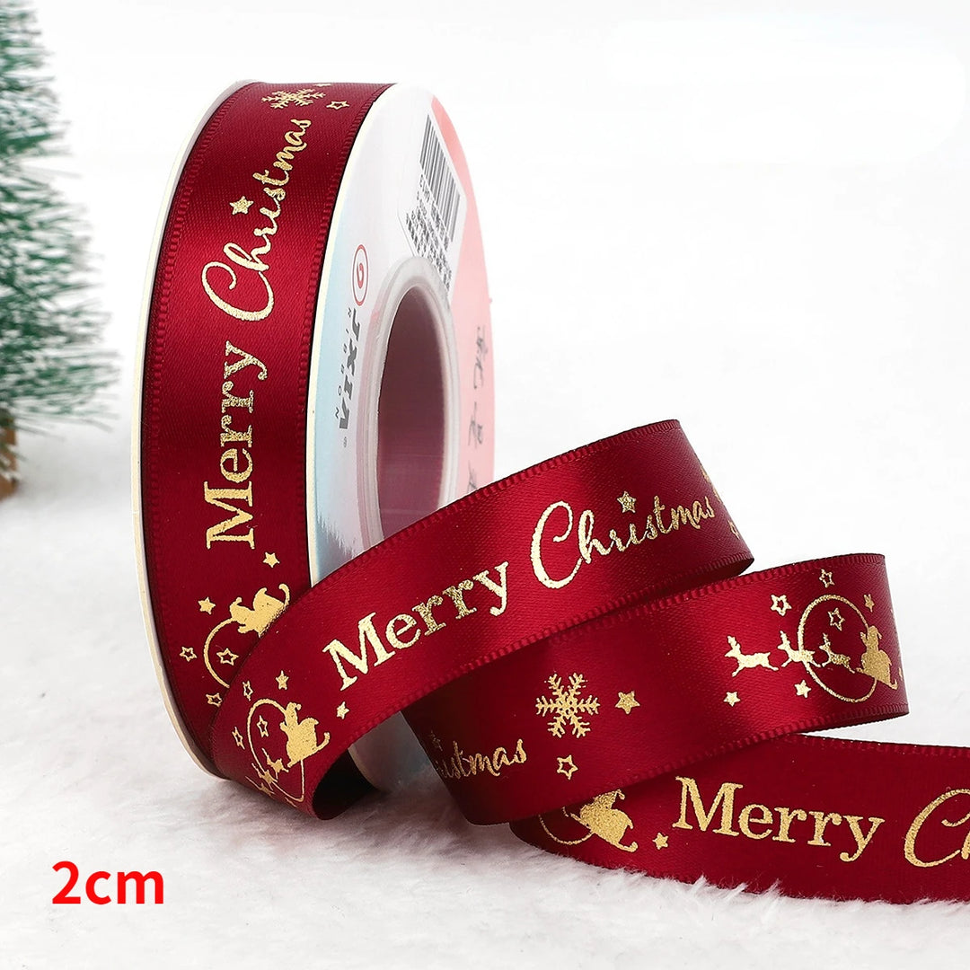 5 Yards / Polyester Printed Christmas Decoration Ribbon