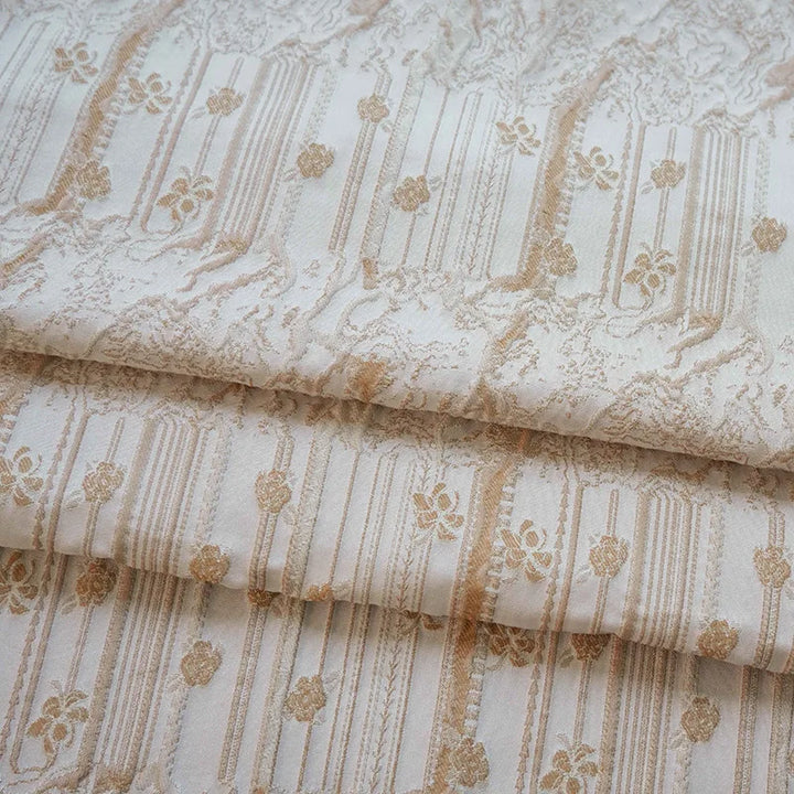 Chekos Crushed Taupe Woven Jacquard Fabric