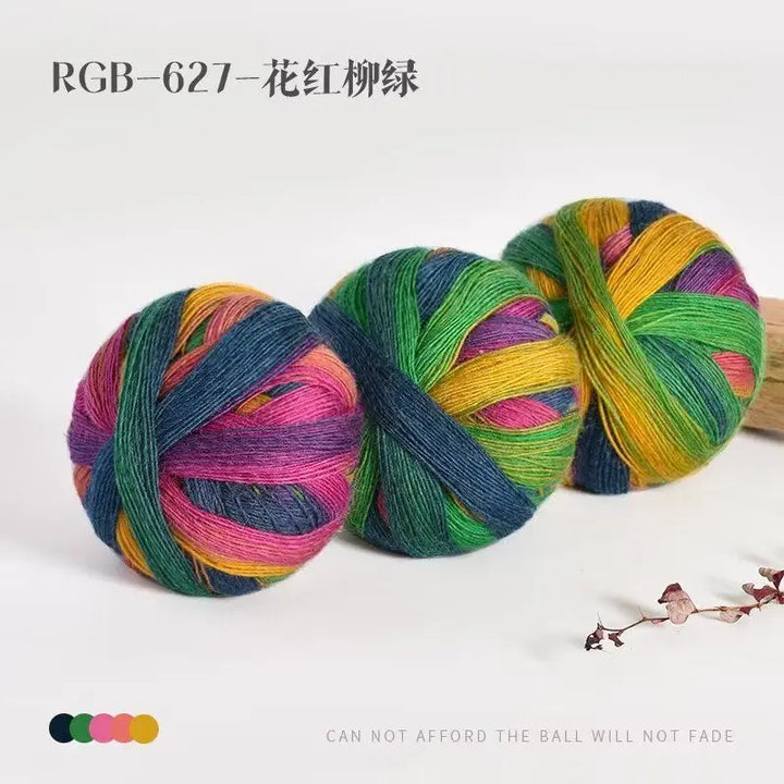 300g Pack Rainbow Wool Yarn