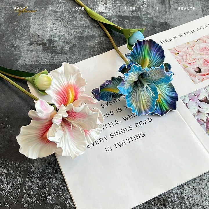 17" Faux Iris Flower Bundle