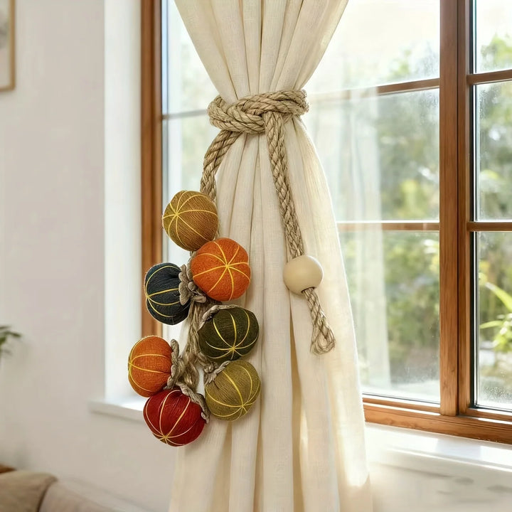 2 PC Zavelle Pumpkin-String Curtain Decorative Tie