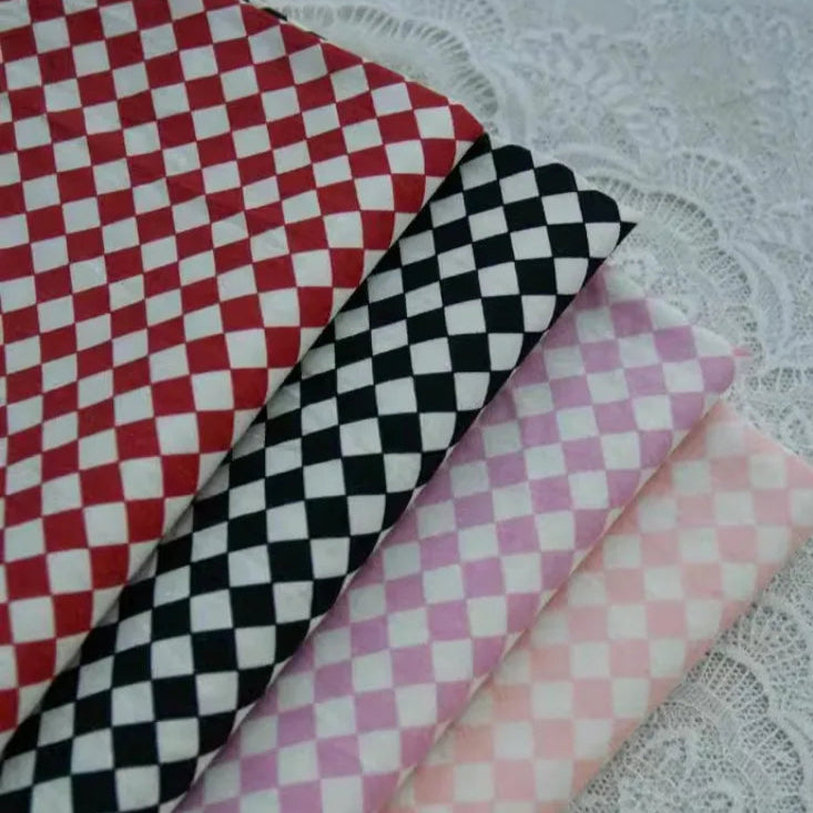 6 Colors / Saim Gingham Cotton Linen Fabric