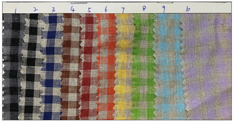 9 Colors / Truong Plaid 100% Linen Fabric