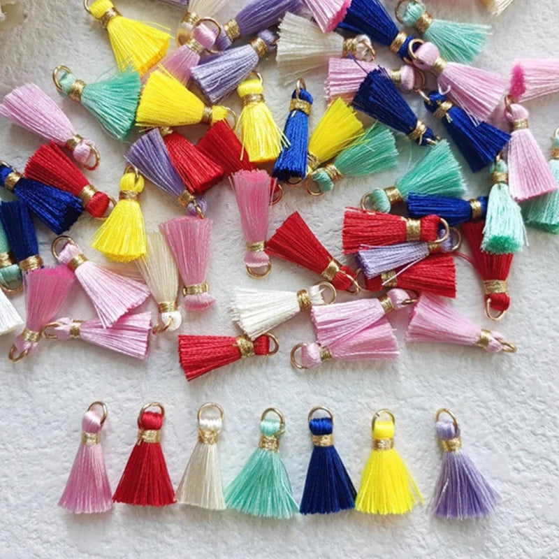 50 PC Mireau 20mm Mini Metal Hanging Ring Tassel