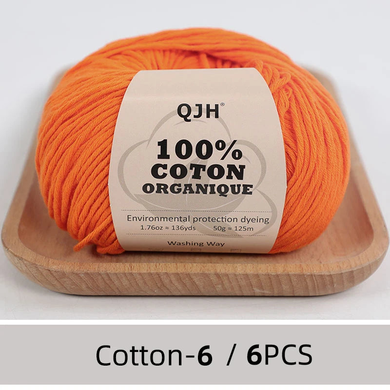 6 PC / 100% Cotton Summer Soft Yarn