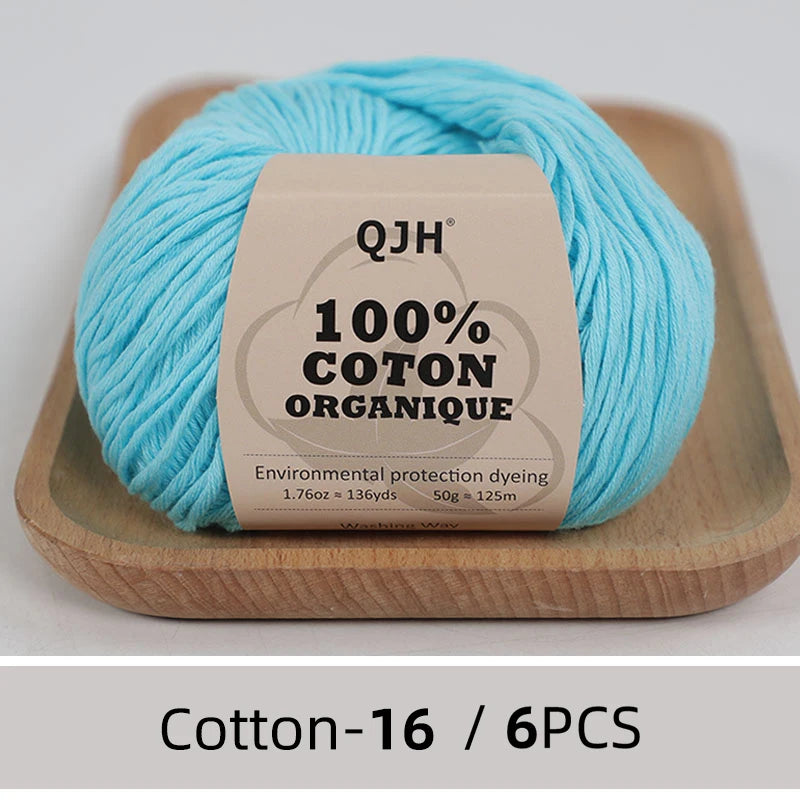 6 PC / 100% Cotton Summer Soft Yarn