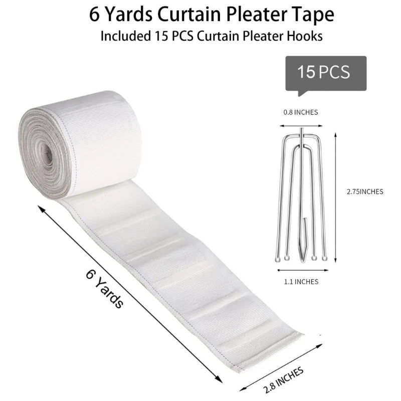 4 Prongs Pinch Pleat Curtain Pleater Tape