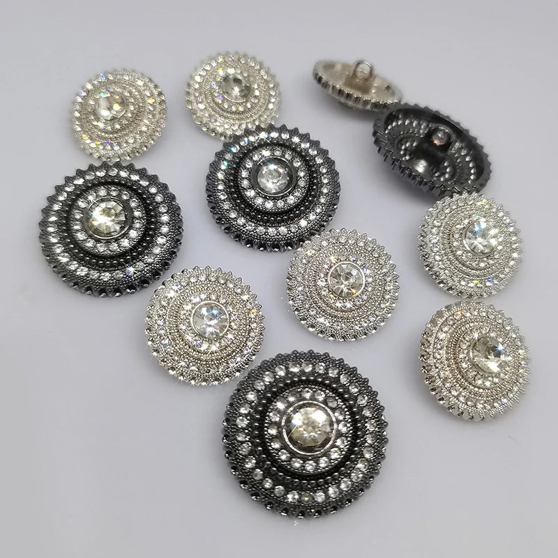 6 PC / Baso Rhinestones Buttons – Classic Modern Fabrics