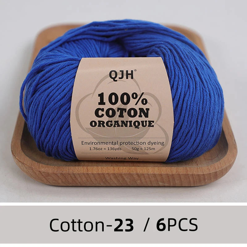 6 PC / 100% Cotton Summer Soft Yarn