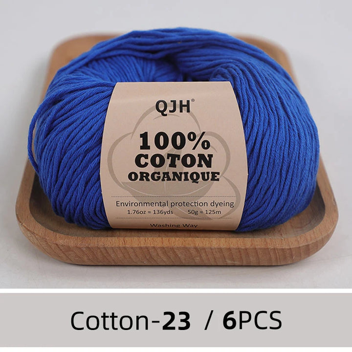 6 PC / 100% Egyptian Cotton Summer Soft Yarn