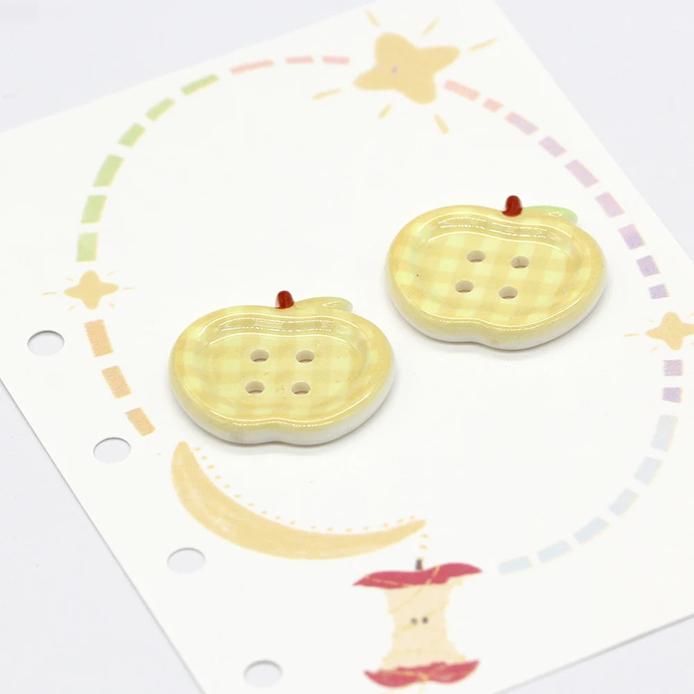 Totson 25mm Cute Fruit Shape Plastic Button - 10 PC