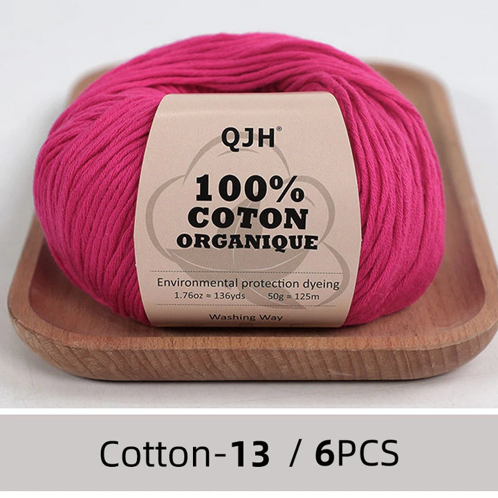 6 PC / 100% Egyptian Cotton Summer Soft Yarn