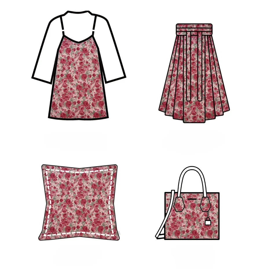 Cyriel Red Rose Yarn Dyed 3D Jacquard Fabric