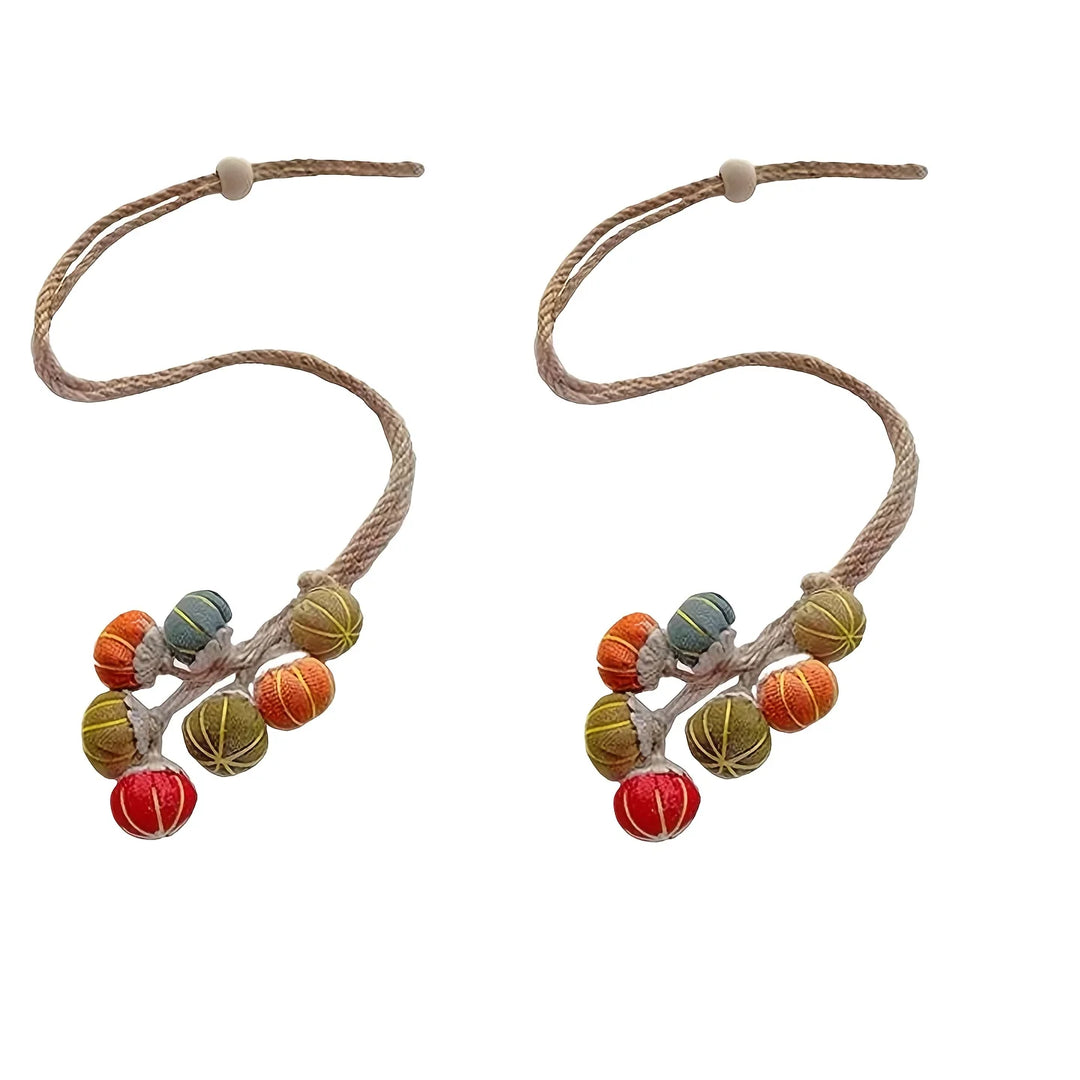2 PC Zavelle Pumpkin-String Curtain Decorative Tie