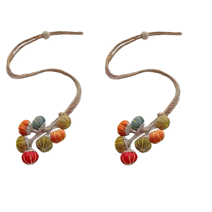 2 PC Zavelle Pumpkin-String Curtain Decorative Tie