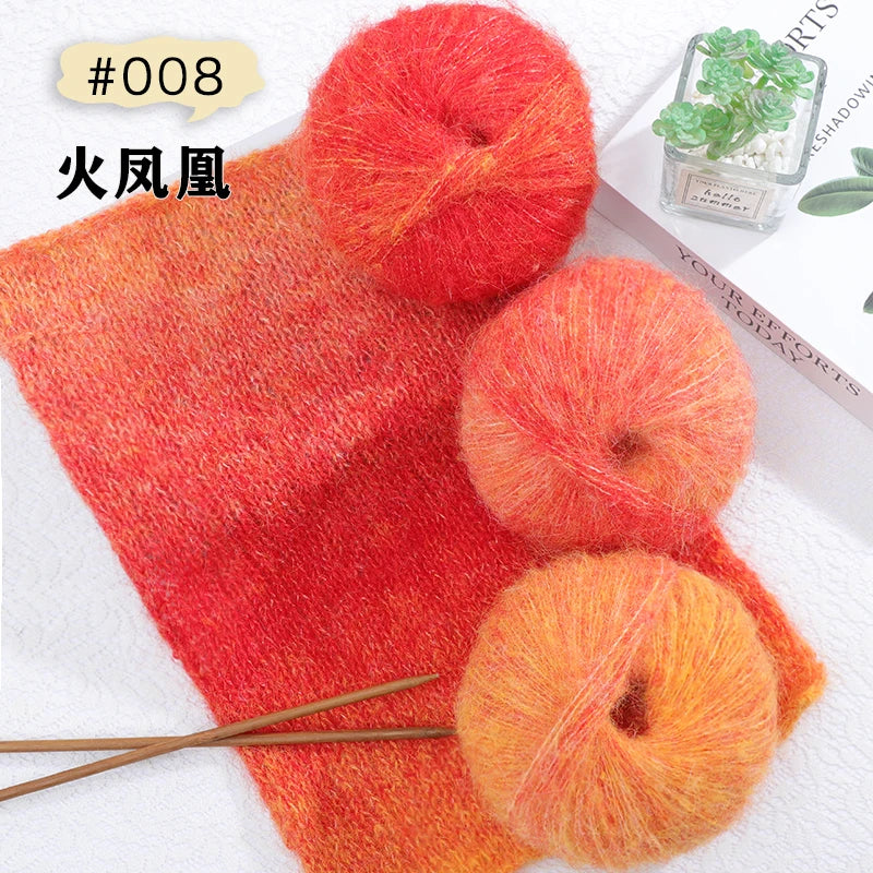 250g/set Colorful Mohair Yarn for Hand Knitting