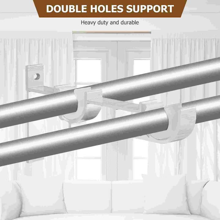 2 PC / Double Curtain Drapery Bracket