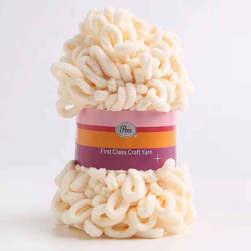 100% Polyester Finger Loops Crochet Yarn