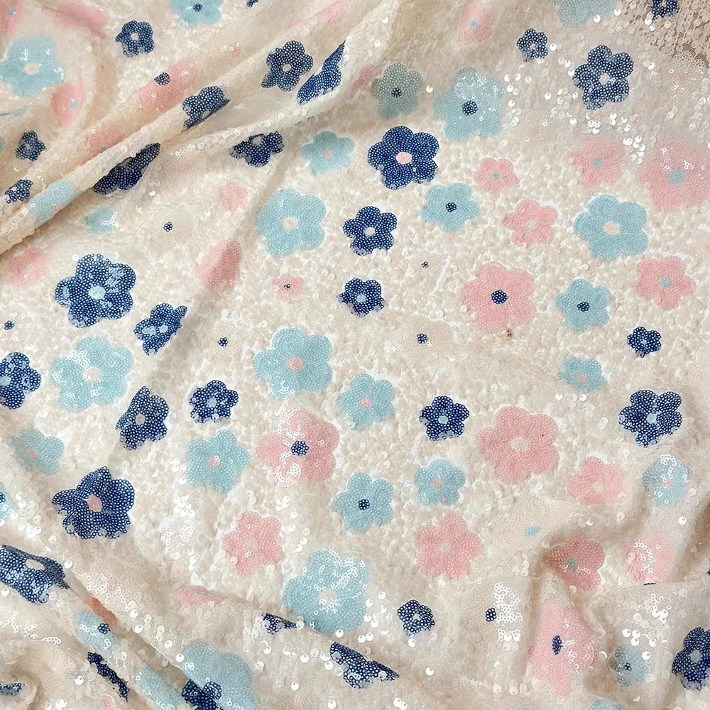 Lioréa Beaded Embroidery Bridal Mesh Lace Fabric