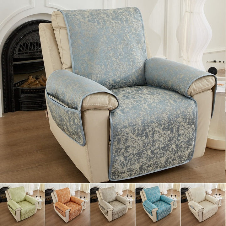 6 COLORS / Quilted Armchair Recliner Cover Couch Protector Sofa Throw For Couches Sectional Slipcover