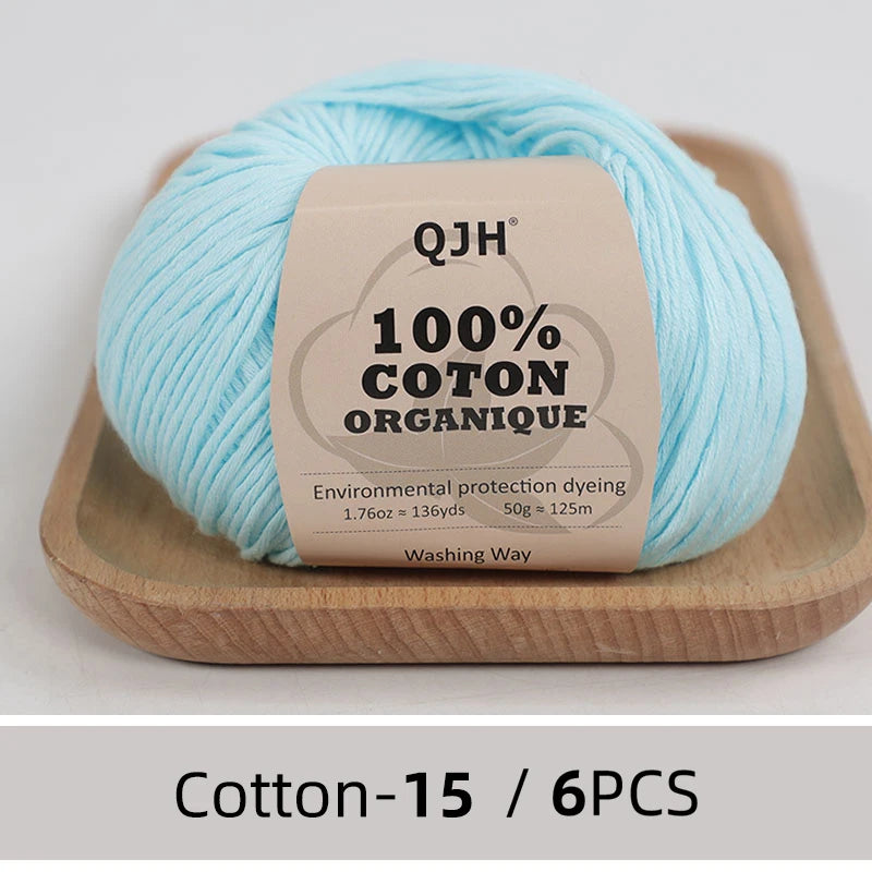 6 PC / 100% Egyptian Cotton Summer Soft Yarn