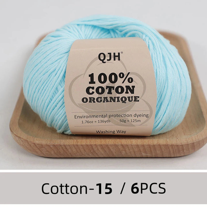 6 PC / 100% Cotton Summer Soft Yarn