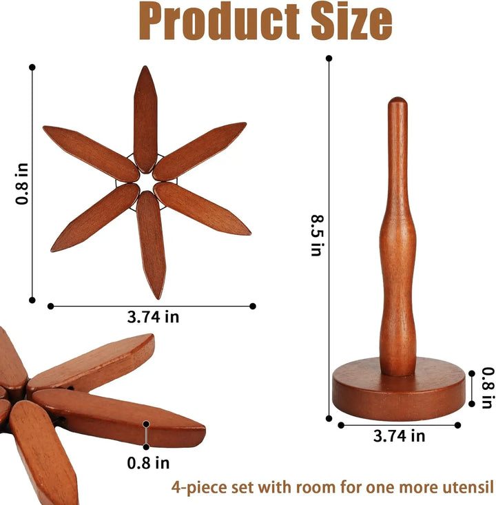 Tree-Shaped Foldable Trivet Set