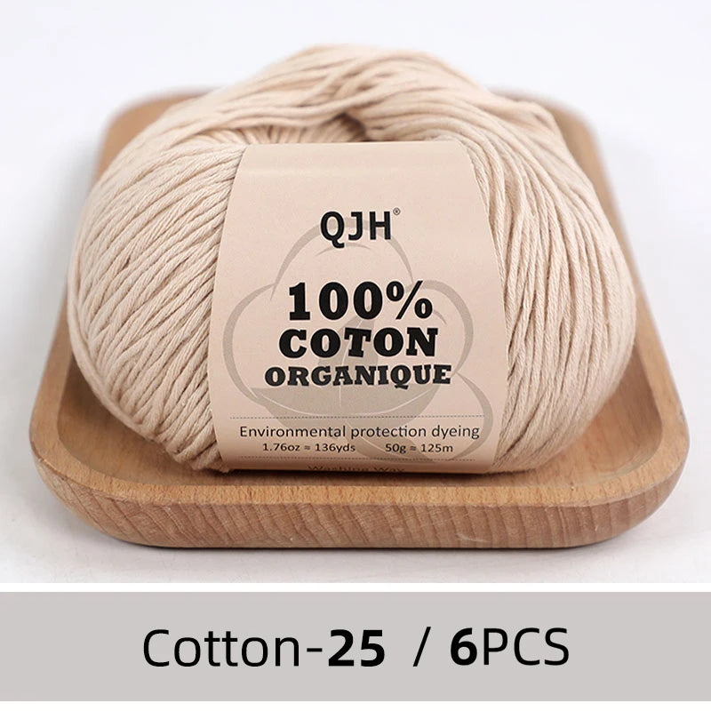 6 PC / 100% Cotton Summer Soft Yarn