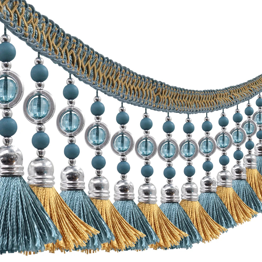 3 YD / Bravelle Tassel Beaded Fringe Trim