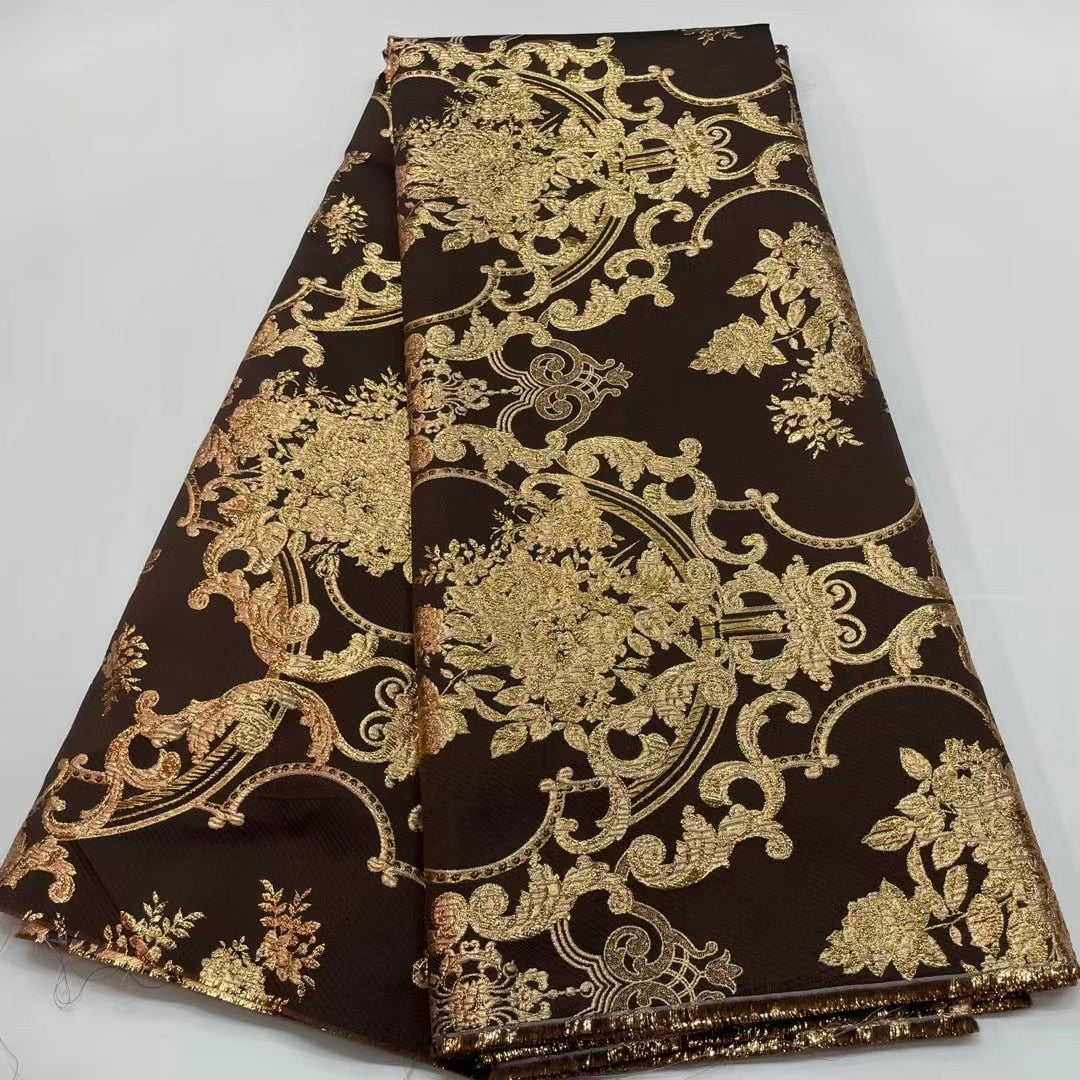 5 YARDS / 8 COLORS / Contrasting Royal Damask Floral Viscose Jacquard Classic Modern Fabrics 5 YARDS / 8 COLORS / Contrasting Royal Damask Floral Viscose Jacquard Classic Modern Fabrics