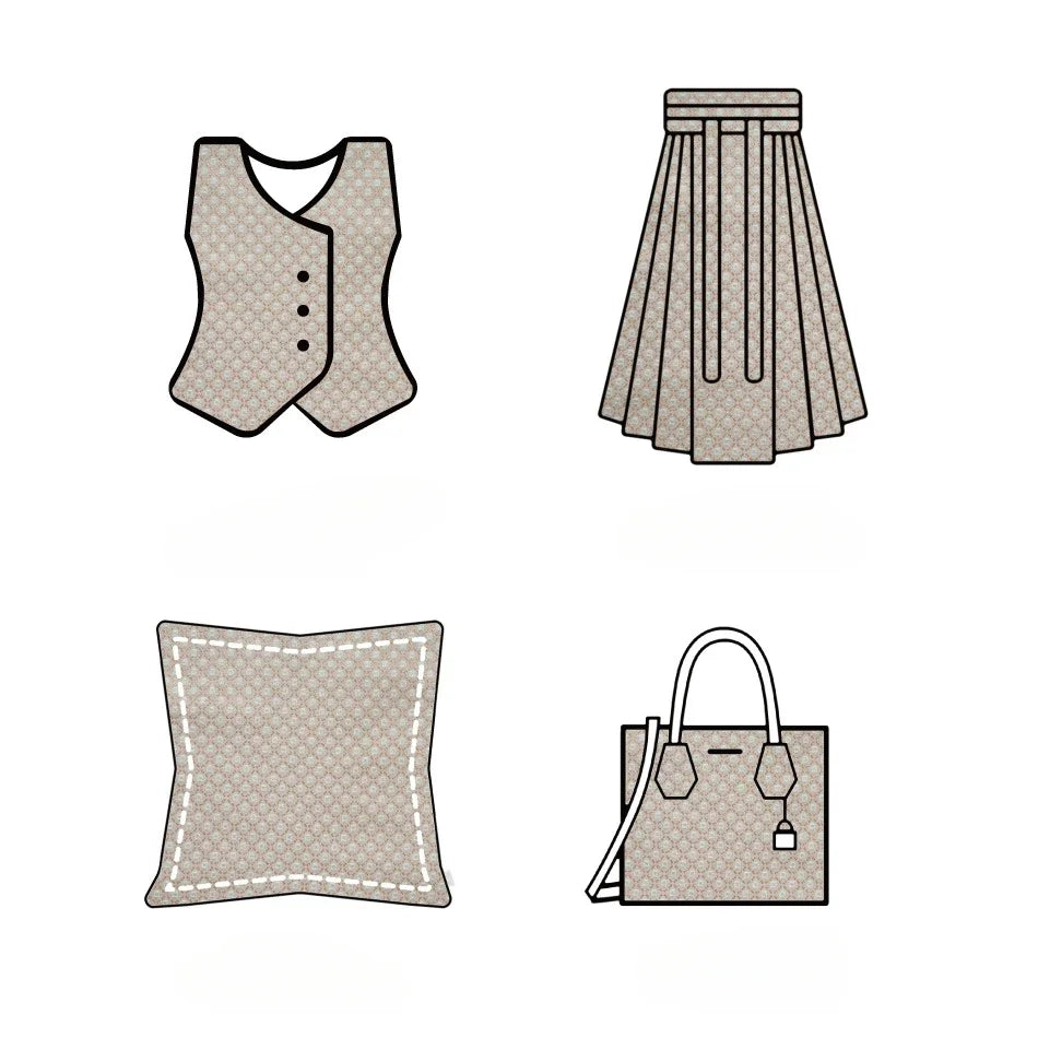 Sumira Gold Silk Geometric Relief Jacquard Fabric