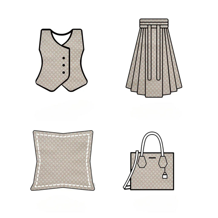 Sumira Gold Silk Geometric Relief Jacquard Fabric