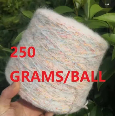 250g Ball Rainbow Faux Mohair Yarn