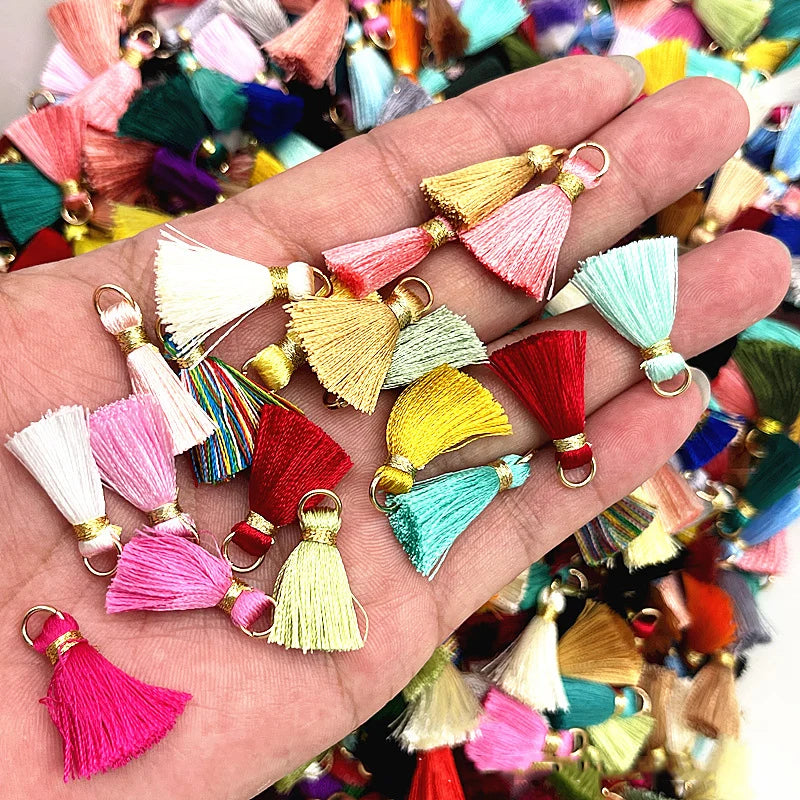 50 PC Mireau 20mm Mini Metal Hanging Ring Tassel