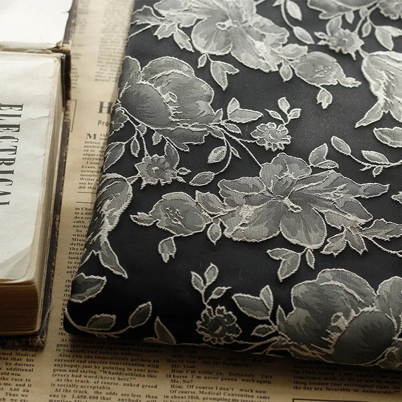 Brel 3D Silver Black Woven Jacquard Fabrics