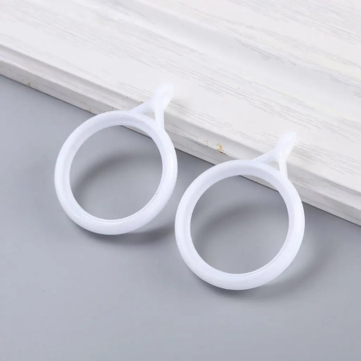 20 PC / Large PVC Drapery Curtain Rings