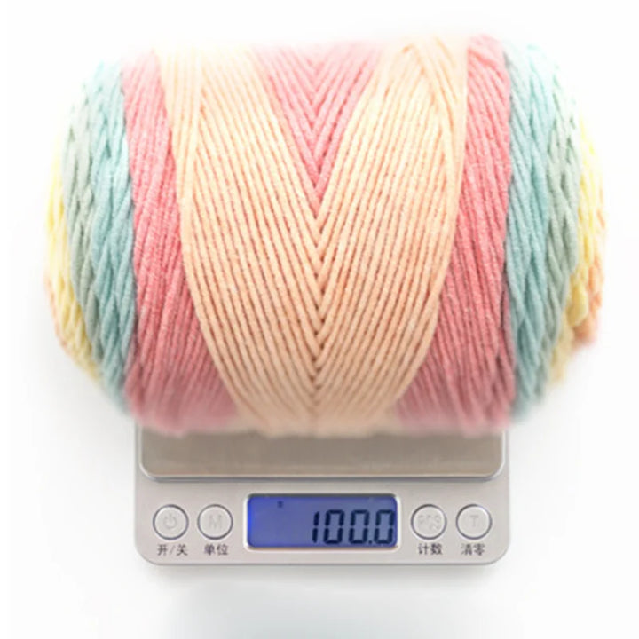 100g Ball Rainbow Cotton Yarn