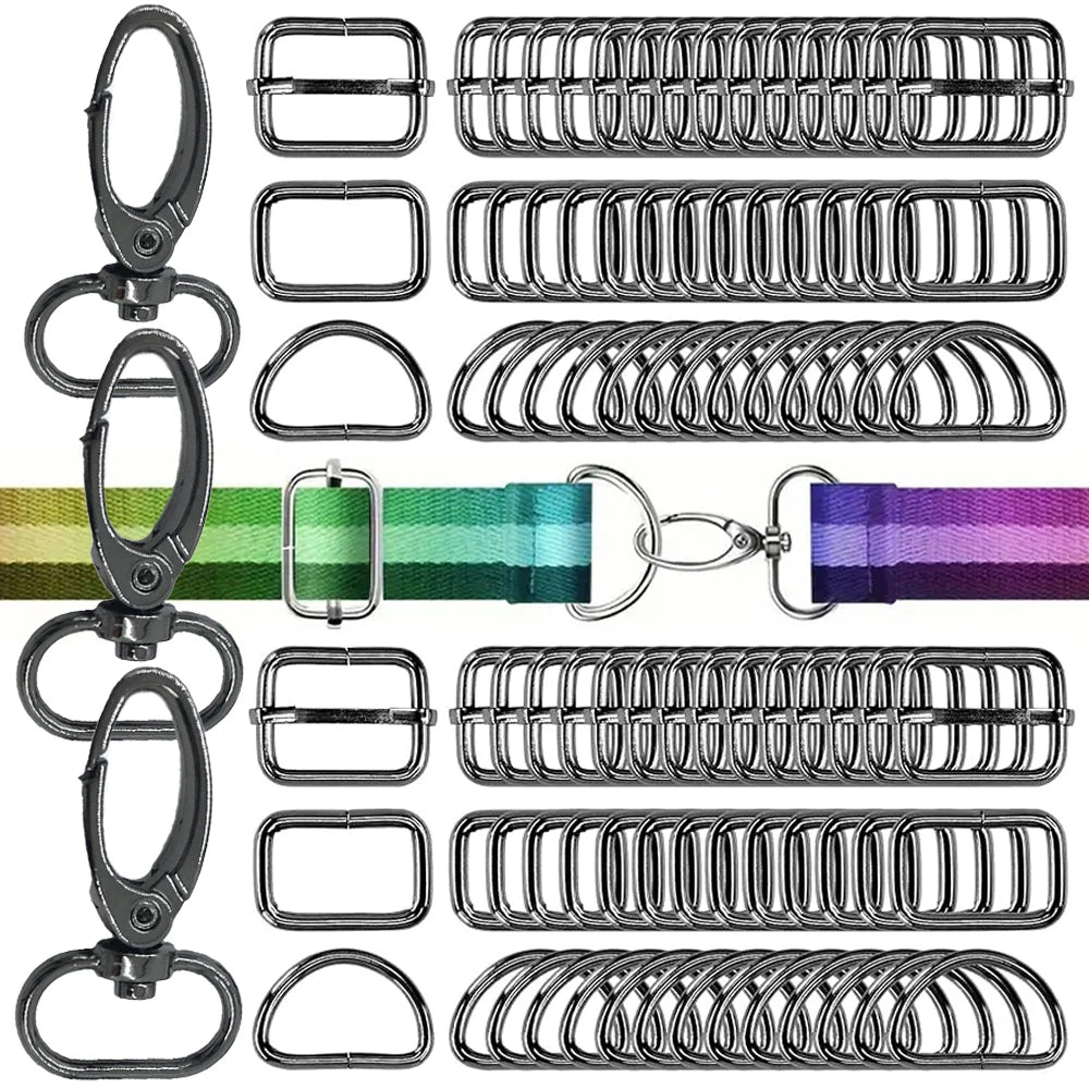 20 SET /  Metal Belt Buckle D Ring Set