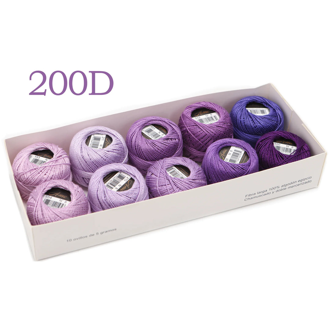 12 Roll / 100% Egyptian Cotton Crochet Thread Set