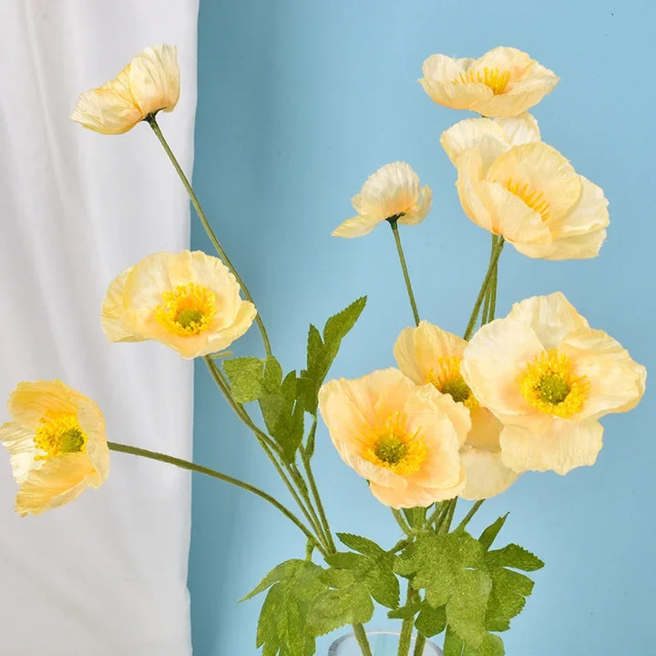 Orange Poppies Faux Flower