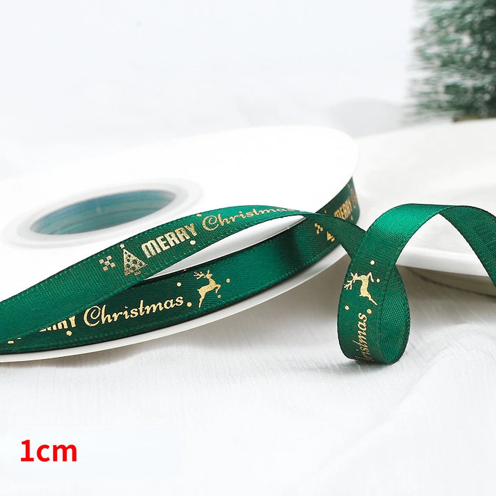 5 Yards / Polyester Printed Christmas Decoration Ribbon