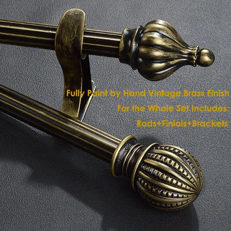 Mini Double Rods Antique Gold 1 Inch Double Rod Set – Classic Modern Fabrics