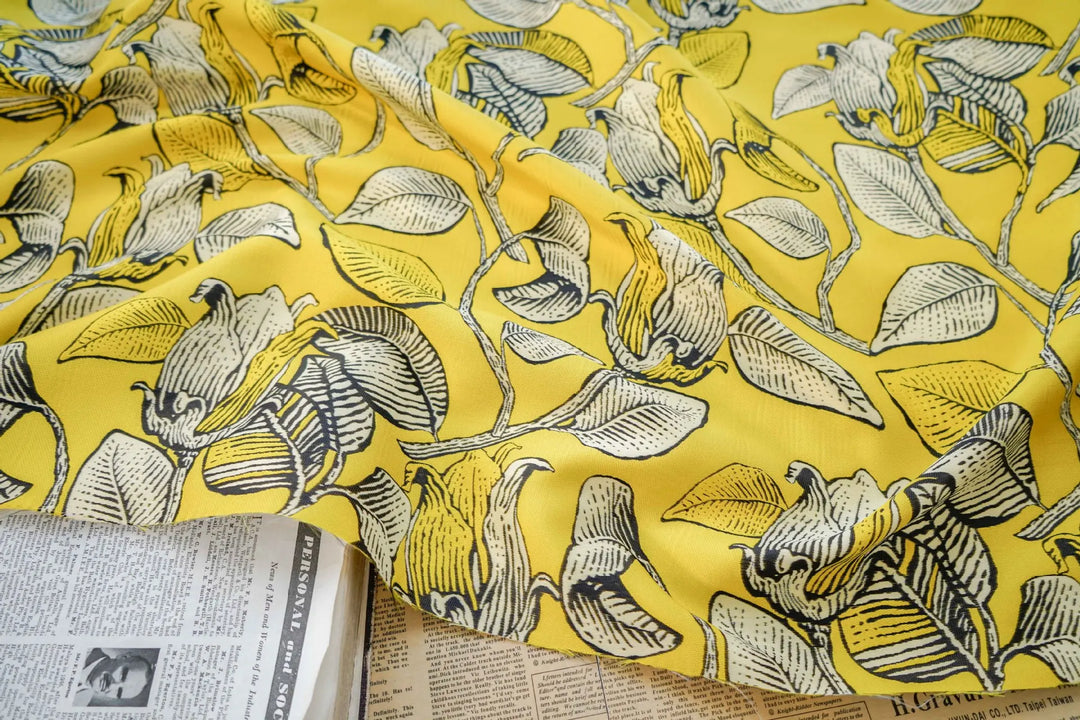 Ulsama Flower Printed Yarn Dyed Jacquard Fabric